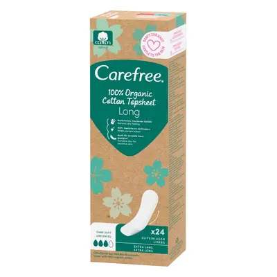 Carefree Organic Cotton Long slipové vložky 24 ks