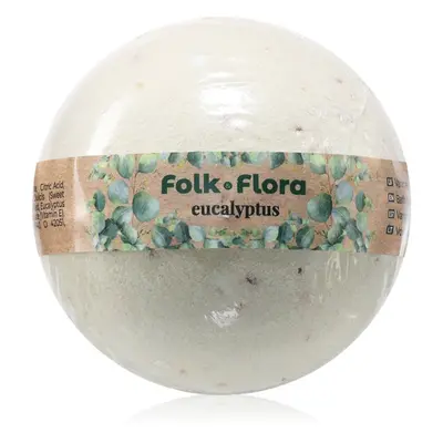 Folk & Flora Eucalyptus koupelová bomba se zklidňujícím účinkem 130 g