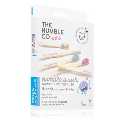 The Humble Co. Brush Kids bambusový zubní kartáček ultra soft pro děti 5 ks