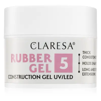 Claresa Rubber Gel Construction Gel UV/LED gelový lak pro prodloužení nehtů odstín 05 12 g