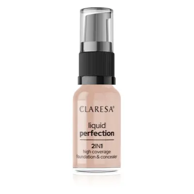 Claresa Liquid Perfection 2in1 vysoce krycí make-up odstín 104 Nude 18 g