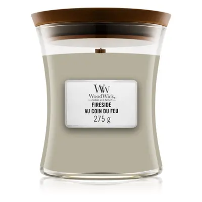 Woodwick Fireside Au Coin Du Feu vonná svíčka s dřevěným knotem 275 g