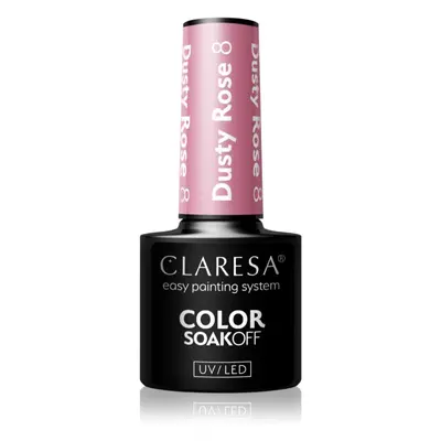 Claresa SoakOff UV/LED Color Dusty Rose gelový lak na nehty odstín 8 5 g