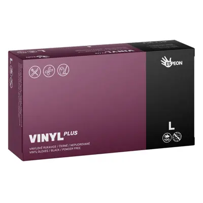 Espeon Vinyl Plus vinylové nepudrované rukavice velikost L 100 ks