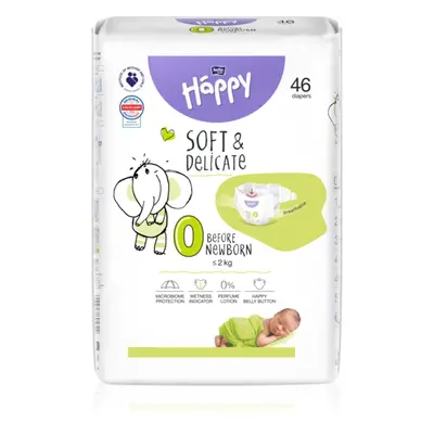 Bella Baby Happy Soft&Delicate Size 0 Before Newborn jednorázové pleny ≤ 2 kg 46 ks