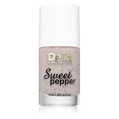 Delia Cosmetics Sweet Pepper Black Particles lak na nehty odstín 02 Apricot 11 ml