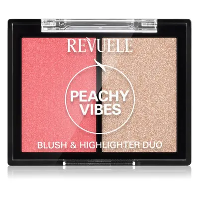 Revuele Blush & Highlighter Duo tvářenka s rozjasňovačem odstín Peachy Vibes 8 g