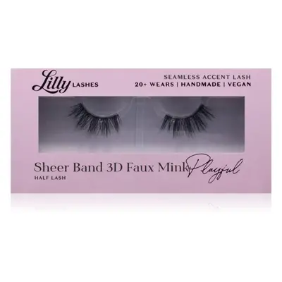 Lilly Lashes Sheer Band 3D Faux Mink Half Lash umělé řasy typ Playful 1 pár