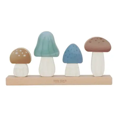 Little Dutch Forest Friends Stacking Puzzle Mushrooms aktivity hračka 24,6 x 5 x 13 cm 12 m+ 1 k