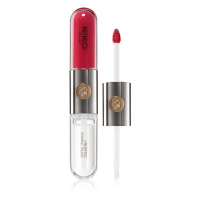 KIKO Milano Unlimited Double Touch dlouhotrvající tekutá rtěnka odstín 108 Satin Currant Red 6 m