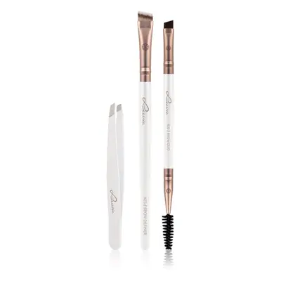 Luvia Cosmetics Prime Vegan Brow Kit sada na úpravu obočí Pearl White / Metallic Coffee Brown