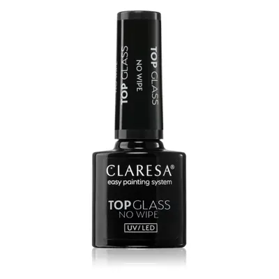 Claresa UV/LED Top Glass No Wipe vrchní gelový lak pro ochranu a lesk bez výpotku 5 g