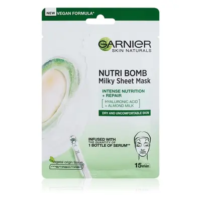 Garnier Skin Naturals Nutri Bomb vyživující plátýnková maska pro suchou pleť 32 g