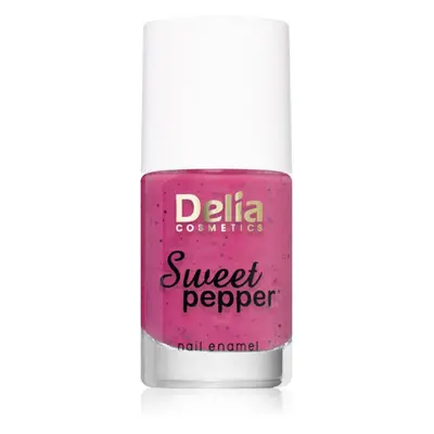 Delia Cosmetics Sweet Pepper Black Particles lak na nehty odstín 08 Berry 11 ml