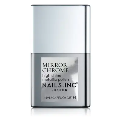 Nails Inc. Mirror Chrome lak na nehty s vysokým leskem odstín Silver Served 14 ml