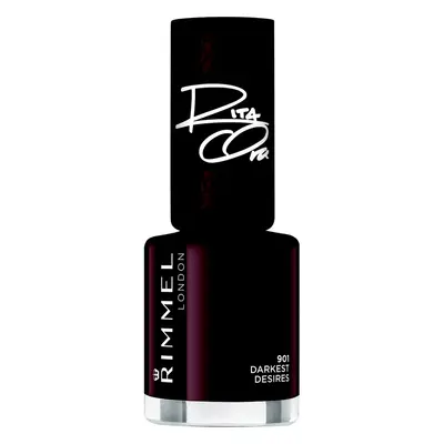 Rimmel 60 Seconds By Rita Ora rychleschnoucí lak na nehty odstín 901 Darkest Desires 8 ml