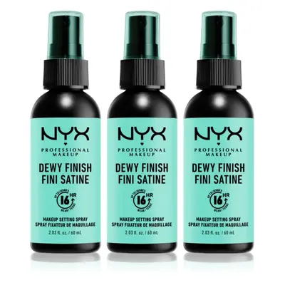 NYX Professional Makeup Makeup Setting Spray Dewy fixační sprej 3x60 ml