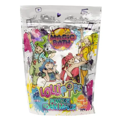 Lollipopz Magic Bath Powder Foam Maker šumivé koule do koupele pro děti Lime, Orange, Strawberry