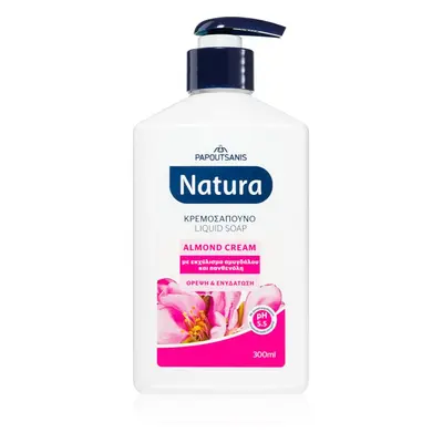 PAPOUTSANIS Natura Almond Cream tekuté mýdlo na ruce 300 ml