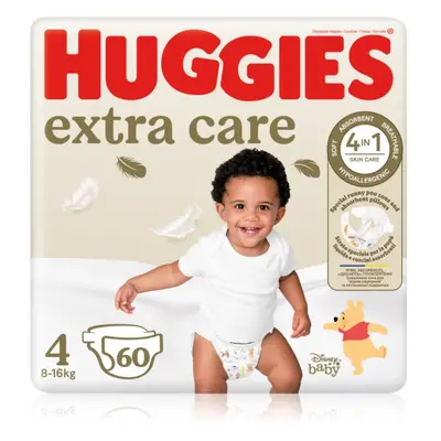 Huggies Extra Care Size 4 jednorázové pleny 8-16 kg 60 ks