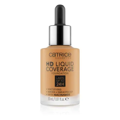 Catrice HD Liquid Coverage Foundation voděodolný tekutý make-up s matným efektem odstín 066 Warm