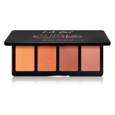 L.A. Girl Cosmetics Fanatic paleta tvářenek odstín Island Hottie 4x4 g