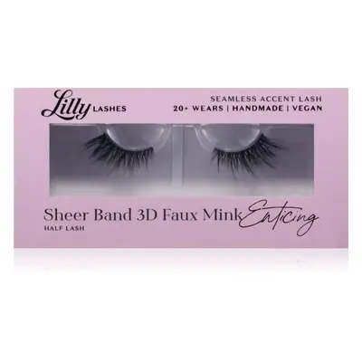 Lilly Lashes Sheer Band 3D Faux Mink Half Lash umělé řasy typ Enticing 1 pár