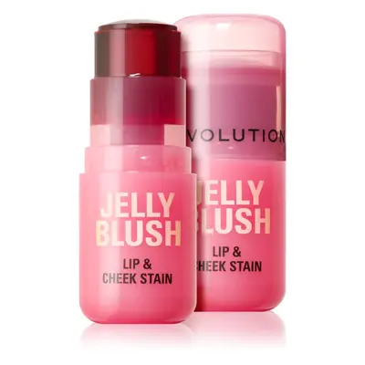 Makeup Revolution Jelly Blush tvářenka v tyčince na rty a tváře odstín Strawberry Pink 5.5 g