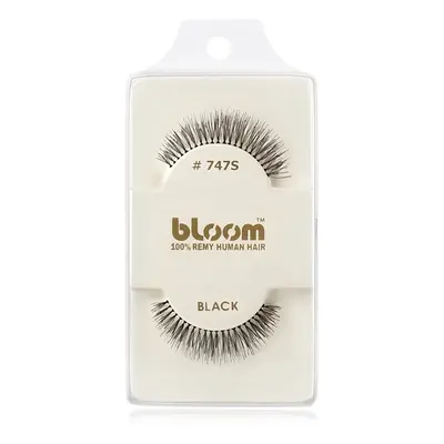 Bloom Natural nalepovací řasy z přírodních vlasů No. 747S (Black) 1 cm