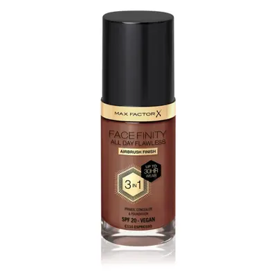 Max Factor Facefinity All Day Flawless dlouhotrvající make-up SPF 20 odstín 110 Espresso 30 ml