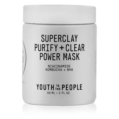 Youth To The People Superclay Purify + Clear Power Mask čisticí pleťová maska 59 ml