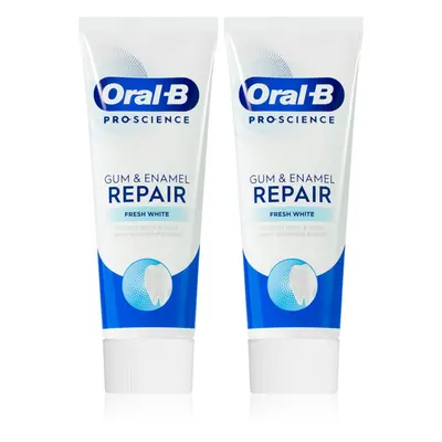 Oral B Gum & Enamel Repair Fresh White zubní pasta pro svěží dech 2x75 ml