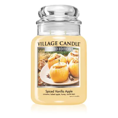 Village Candle Spiced Vanilla Apple vonná svíčka (Glass Lid) 602 g