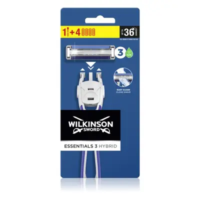 Wilkinson Sword Essentials 3 Hybrid holicí strojek + náhradní hlavice 1 ks