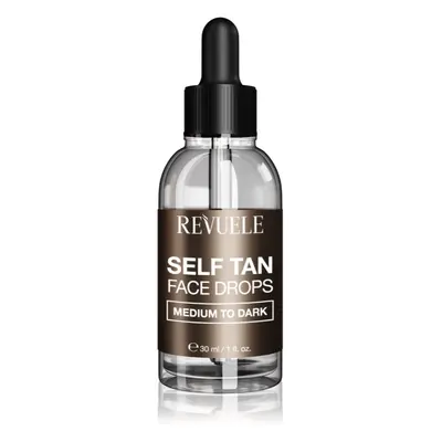 Revuele Paradise Bronze Self Tan Face Drops samoopalovací kapky na obličej odstín Medium To Dark