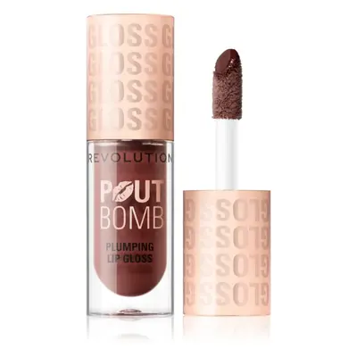 Makeup Revolution Pout Bomb lesk na rty se zvětšujícím efektem odstín Espresso Cool Nude 4.6 ml