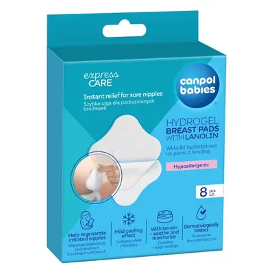 Canpol babies Hydrogel Breast Pads hydrogelové hojící prsní polštářky s lanolinem 8 ks