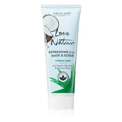 Oriflame Love Nature Aloe Vera & Coconut Water peeling a maska s osvěžujícím účinkem 75 ml