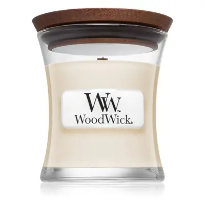 Woodwick White Tea & Jasmine vonná svíčka s dřevěným knotem 85 g