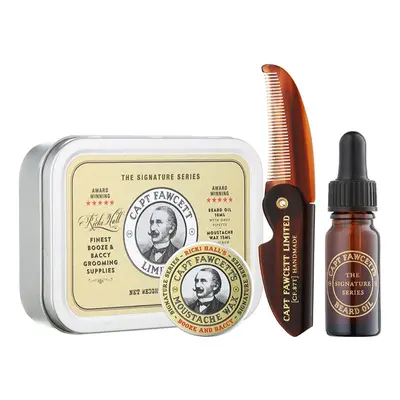 Captain Fawcett Ricki Hall´s Booze & Baccy Grooming Kit dárková sada na vousy pro muže