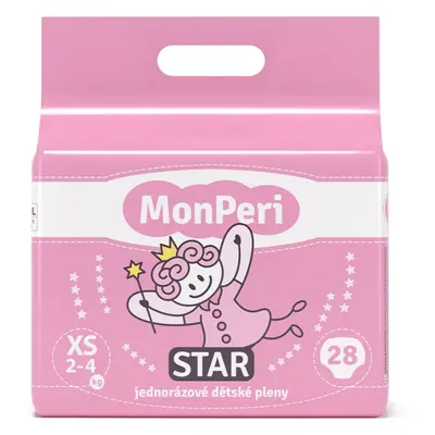 MonPeri Star Size XS jednorázové pleny 2-4 kg 28 ks