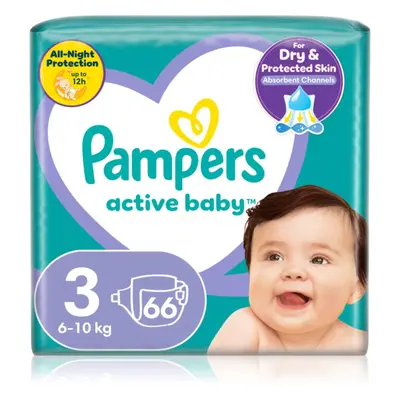 Pampers Active Baby Size 3 jednorázové pleny 6-11 kg 66 ks