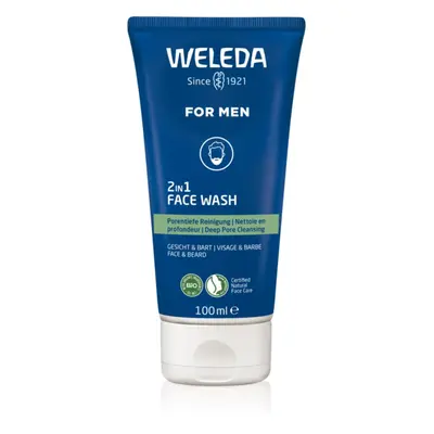 Weleda For Men 2v1 čisticí gel na obličej a vousy 100 ml