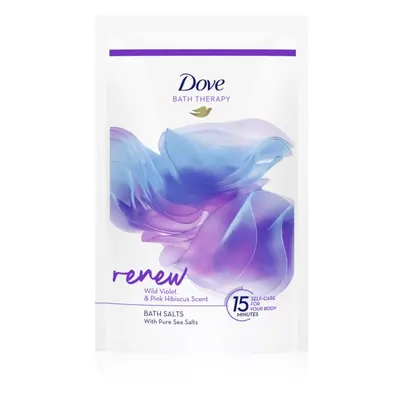 Dove Bath Therapy Renew sůl do koupele Wild Violet & Pink Hibiscus 400 g