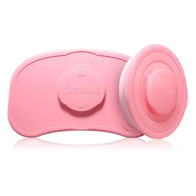 Twistshake Click-mat Mini + Plate podložka s talířem Pastel Pink 2 ks