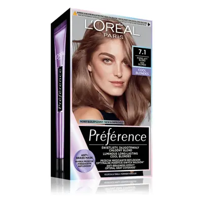 L’Oréal Paris Préférence barva na vlasy odstín 7.1 Ashy Blond 1 ks