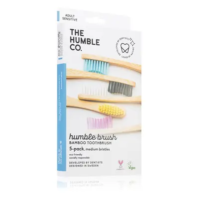 The Humble Co. Brush Adult bambusový zubní kartáček medium I. 5 ks