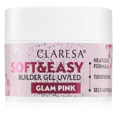 Claresa Soft&Easy Builder Gel podkladový gel na nehty odstín Glam Pink 45 g