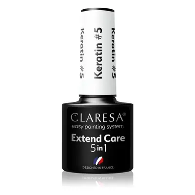 Claresa Extend Care 5 in 1 Keratin podkladový lak pro gelové nehty s vyživujícím účinkem odstín 