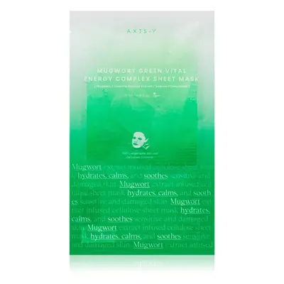 AXIS-Y Mugwort Green Vital Energy Complex Sheet Mask plátýnková maska s hydratačním a zklidňujíc